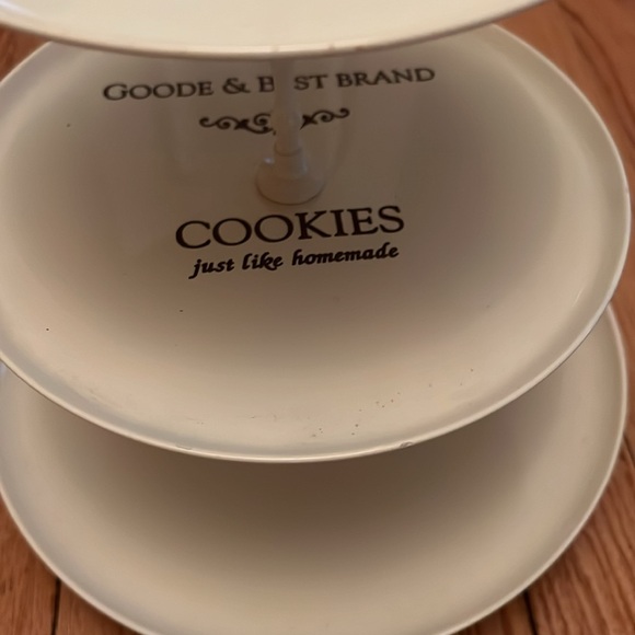 NWOT Anthropologie 3-tier dessert cookie brownie cake stand rustic farmhouse fun - Picture 3 of 8